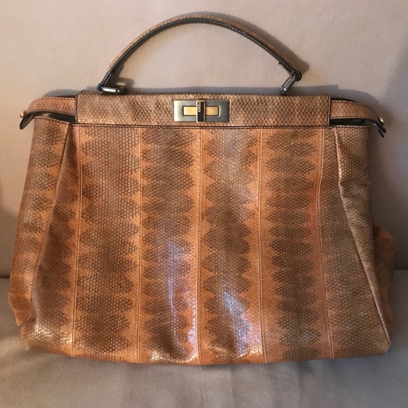 Fendi Handbags - Fendi pickaboo pyton large handbag